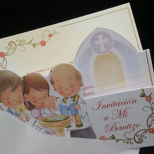 Invitaciones A Mi Bautizo (Spanish Baptism Christening Invitacions), Favors