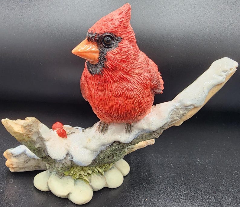 Red Cardinal Bird - Collectible Figurine Miniature 3.5