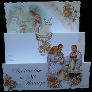 Invitaciones A Mi Bautizo (Spanish Baptism Christening Invitacions), Favors