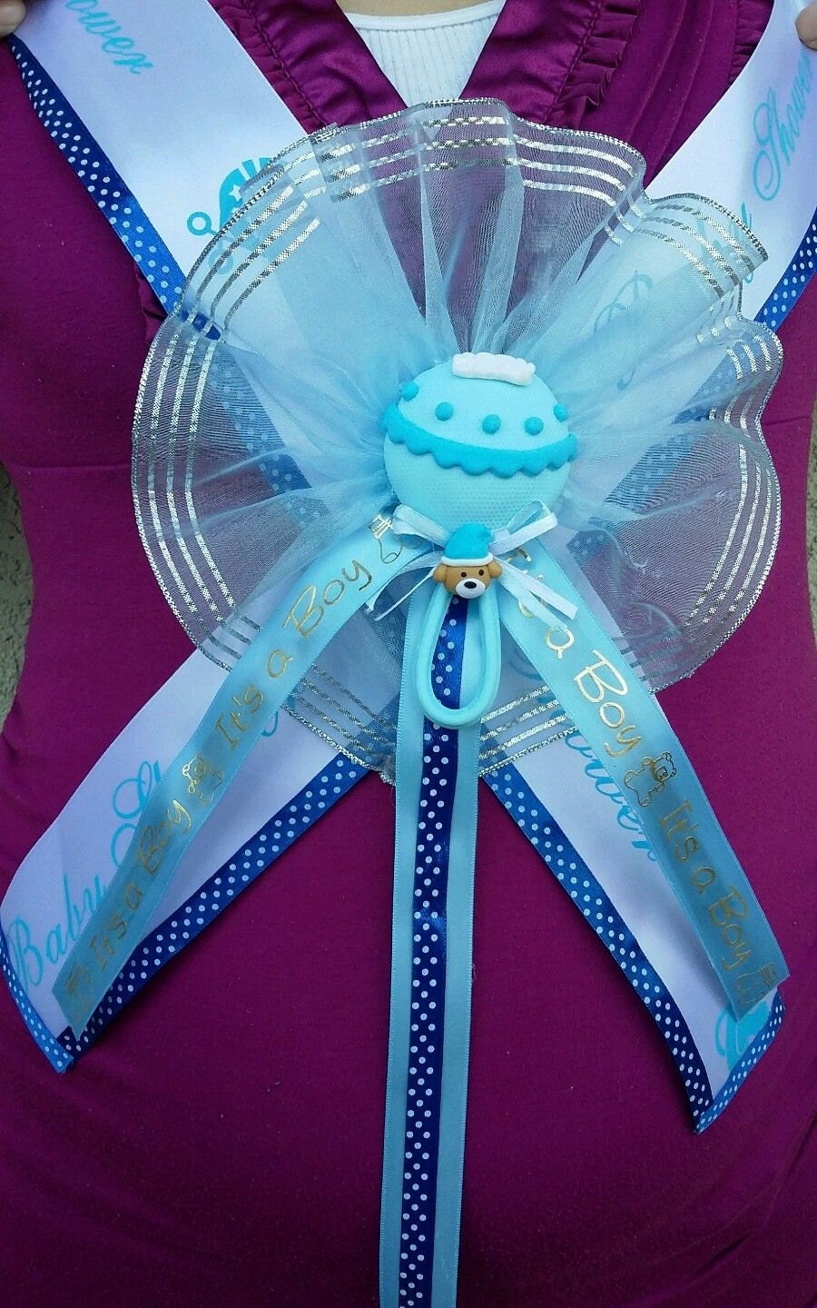 BARATTOLINO VETRO BOY CON NASTRO E CAVALLUCCIO DONDOLO - Bomboniere Dolci Emozioni - Foto 3