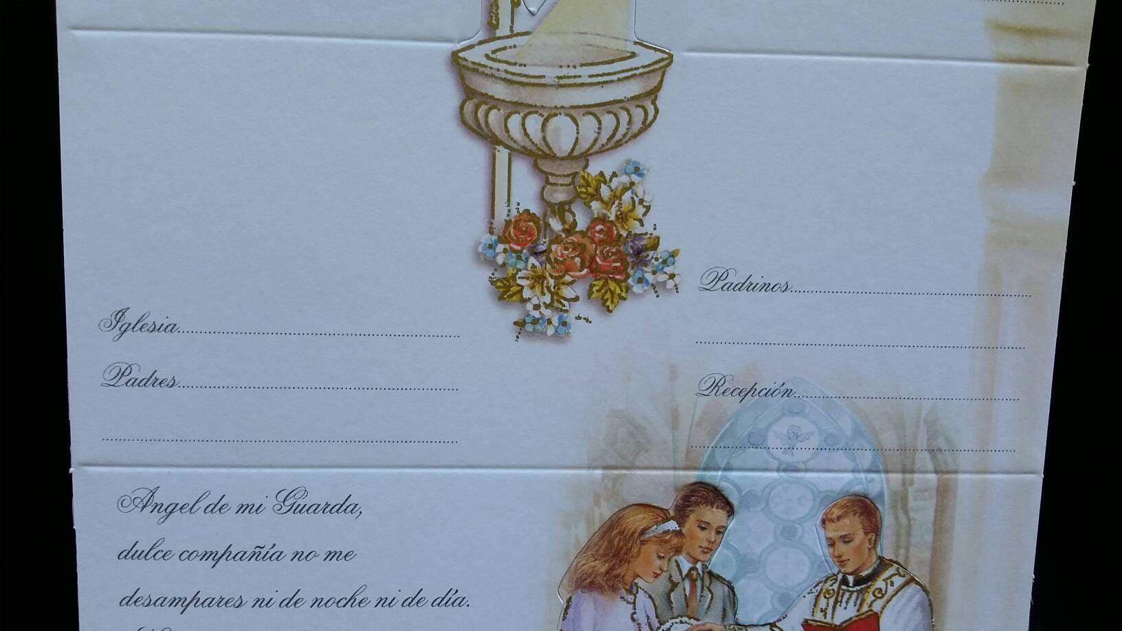 KEÏNELS 20 Invitaciones Bautizo Niña Con Sobres De Mi Bautismo Osito Rosa Originales – 20 Tarjetas Y 20 Sobres Para Invitación Bautizo Niña – Kit De Invitación Para Fiest - Foto 7