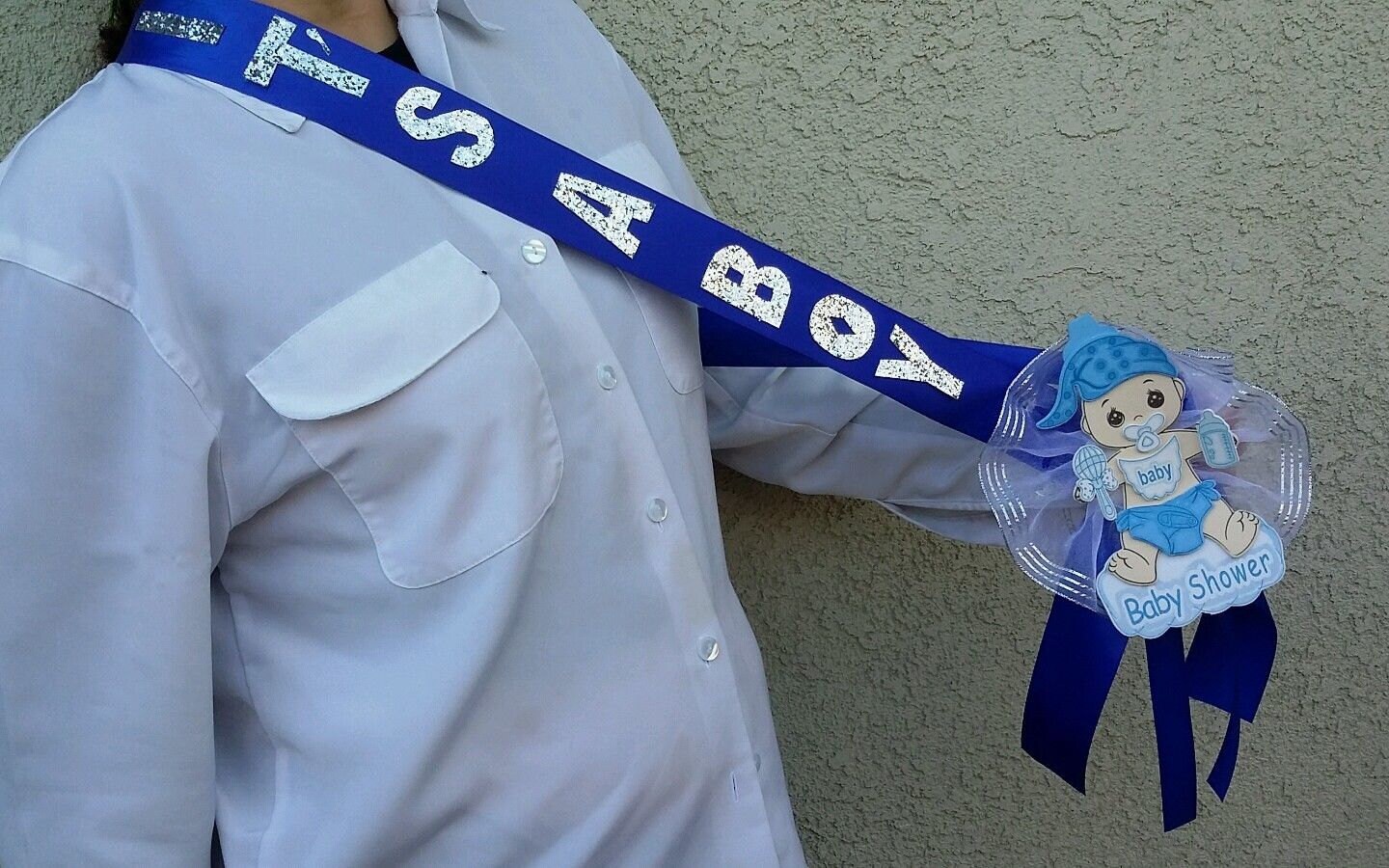 Baby Shower SASH for the Momtobe Blue Boy Pregnant Sash Etsy