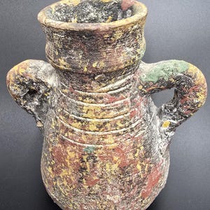 Gerhard Liebenthron Mid‑Century German Brutalist carafe vase (1960s–70s). Iconic ‘Fat Lava’ studio pottery, rare and highly collectible