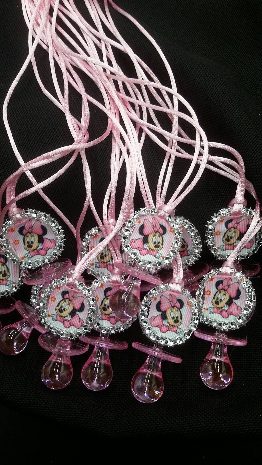 Set Accessori Capelli Minnie Mouse Collana,Fermaglio, Elastici, Kit di Accessori per Cappelli Disney, Idea Regalo, 2 Anni, Multicolore