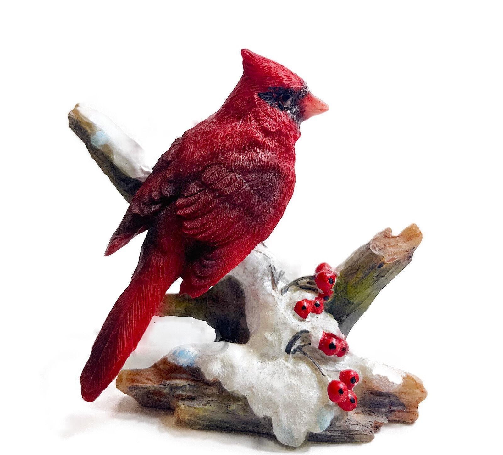 Red Cardinal Bird - Collectible Figurine Miniature 3.5