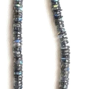 Labradorite plain rondelle 4-5mm 8inch each