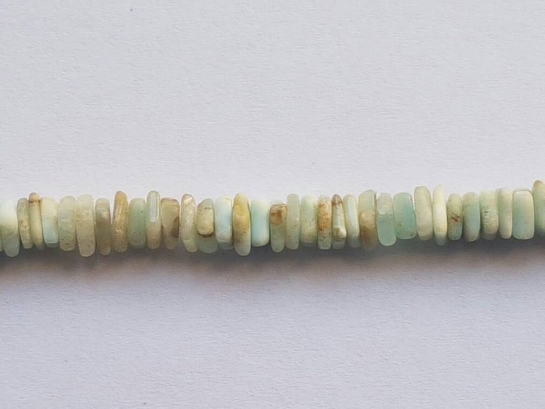 3 strands of Aragonite blue square 4-6mm 8