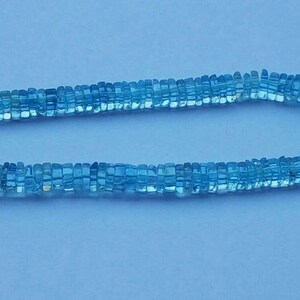 Natural SKY BLUE TOPAZ Squares 4-6mm, 8&quot; length each