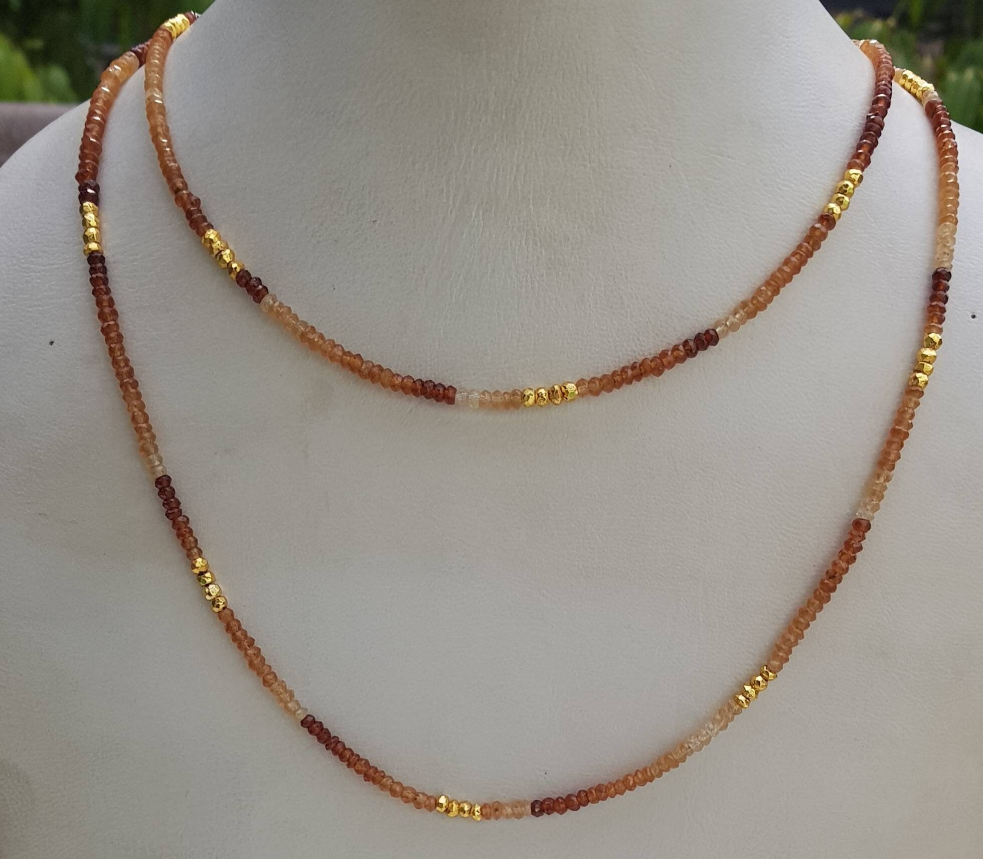 HESSONITE GARNET Rondelle Faceted 4mm With Golden Pyrite - Etsy