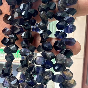 IOLITE TWISTED DROPS side  drilled 6X3.5mm-9X6mm size.8&quot; long