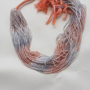 2 strands of MULTI MOONSTONE facette rondelle beads 2mm 13"