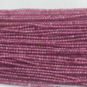 Pink tourmaline rondelle facetted beads 2.5mm 12" each