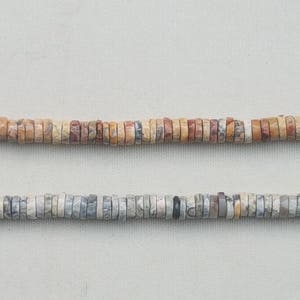 4 strands of Verdite rondelle beads 4-6mm 8&quot;