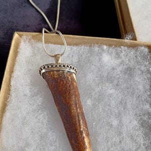 Collar de asta de ciervo, regalo de bushcraft, regalo grande, joyería medieval, regalo de bushcraft, collar de hueso