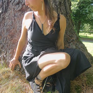 Vestido griego/romano/vikingo de algodón: estilo élfico medieval celta