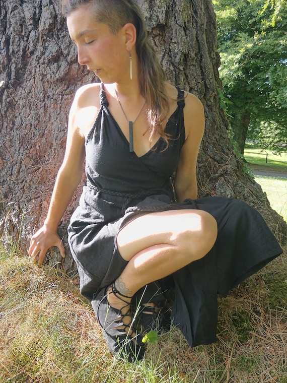 Cotton greek/ roman / Viking Dress: Celtic Medieval Elven Style
