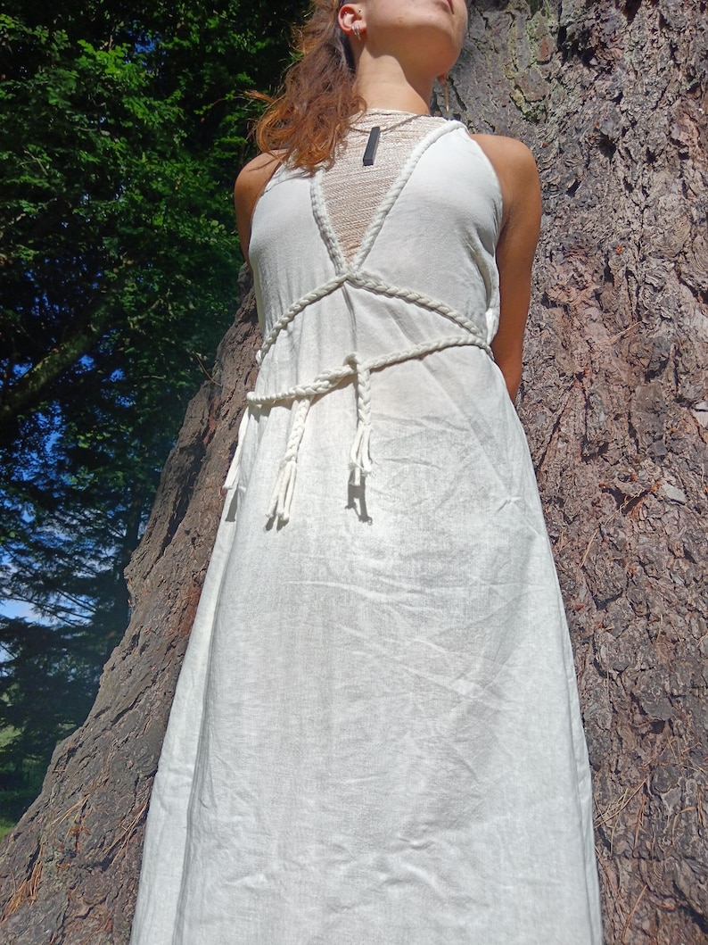 Cotton greek/ roman / Viking Dress: Celtic Medieval Elven Style image 4