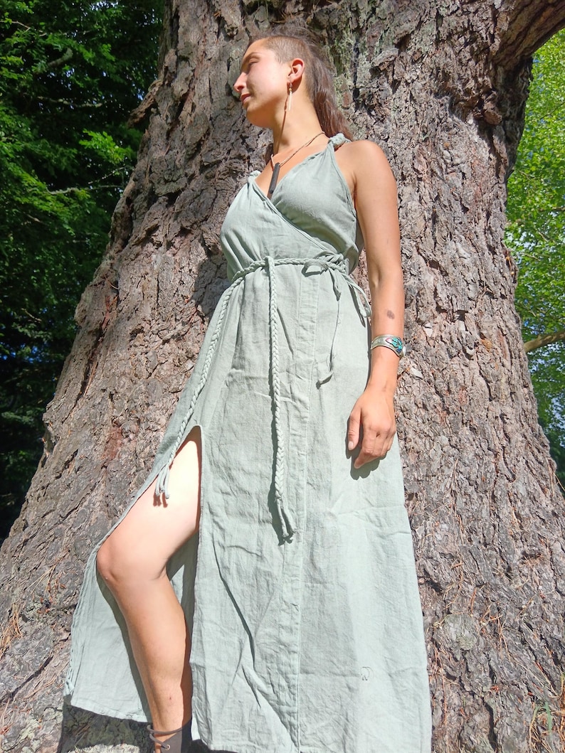 Cotton greek/ roman / Viking Dress: Celtic Medieval Elven Style image 8