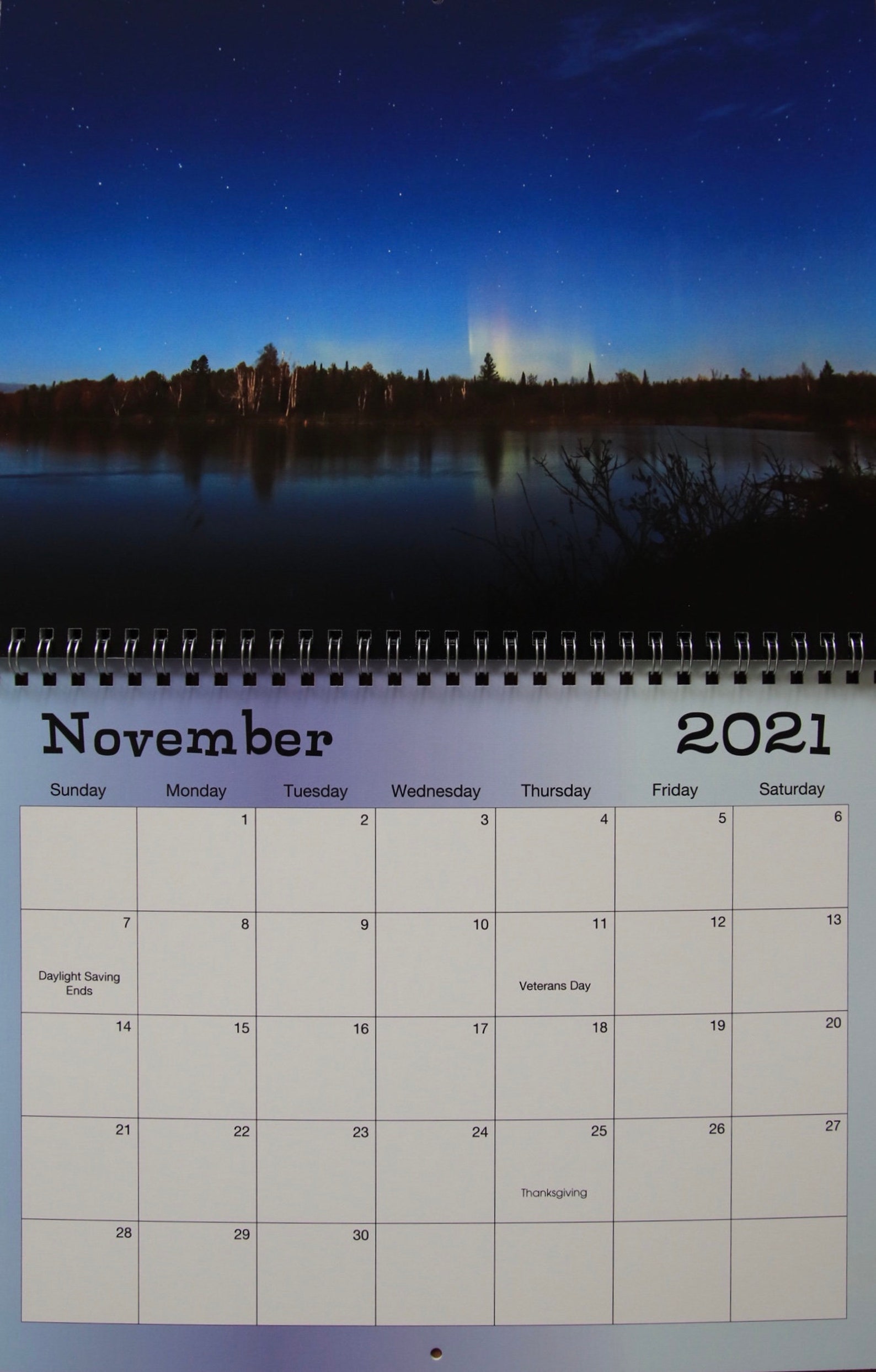 2021 Aurora Borealis Photo Calendar Etsy