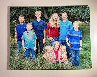 Personalized Photo Jigsaw Puzzle:  Custom Wood Gift
