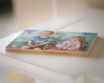 Personalized Photo Wood Puzzle: Hand-Cut Baltic Birch, 12 Piece