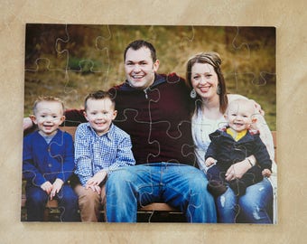Personalized Photo Wood Puzzle: Hand-Cut Keepsake (11&quot; x 14&quot;, 24 Pieces)