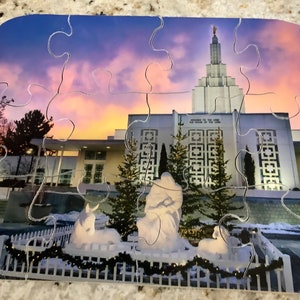 Idaho Falls custom Church of Jesus Christ wooden temple puzzle