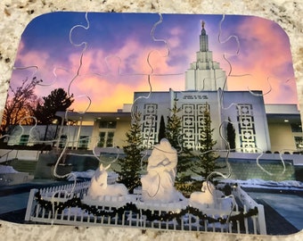 Idaho Falls custom Church of Jesus Christ wooden temple puzzle