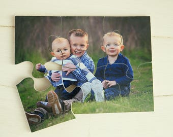 Personalized Wood Puzzle!(4"x6" with 6 pieces) Hand-crafted Personalized Puzzle for kids, Wood photo Puzzle, Custom Christmas Gift