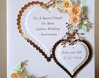 Handmade Personalised Silver Wedding Anniversary Card - 25th Anniversary Card - Just For Cards - View #5