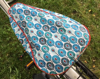 bike saddle protection / water repellent bike seat cover / Sattel Bezug / oilcloth bicycle seat / Sattelschutz