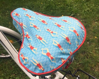 protection selle de vélo / Water repellent bike seat cover / Sattel Bezug / oilcloth bicycle seat / Sattelschutz wasserabweisend