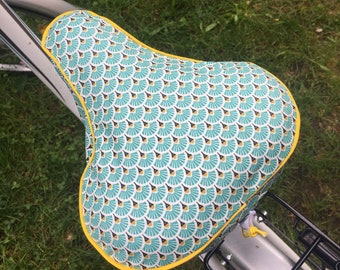 bicycle saddle protection / Water repellent bike seat cover / Sattel Bezug / oilcloth bicycle seat /sattelschutz wasserabweisend