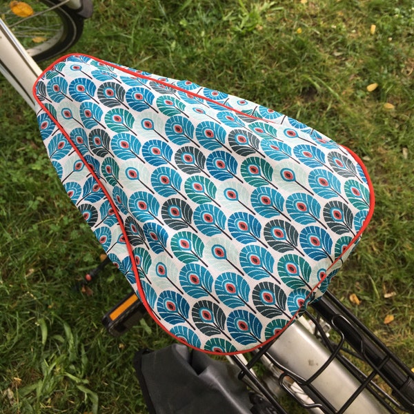 bike saddle protection / water repellent bike seat cover / Sattel Bezug / oilcloth bicycle seat / Sattelschutz