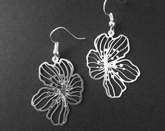 Hibiscus earrings