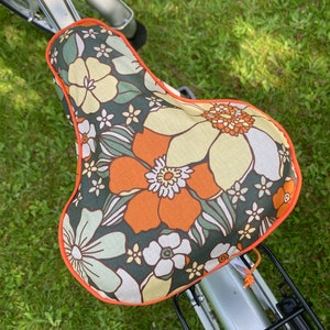 Protezione per sella da bicicletta idrorepellente DISCO FLOWERS
