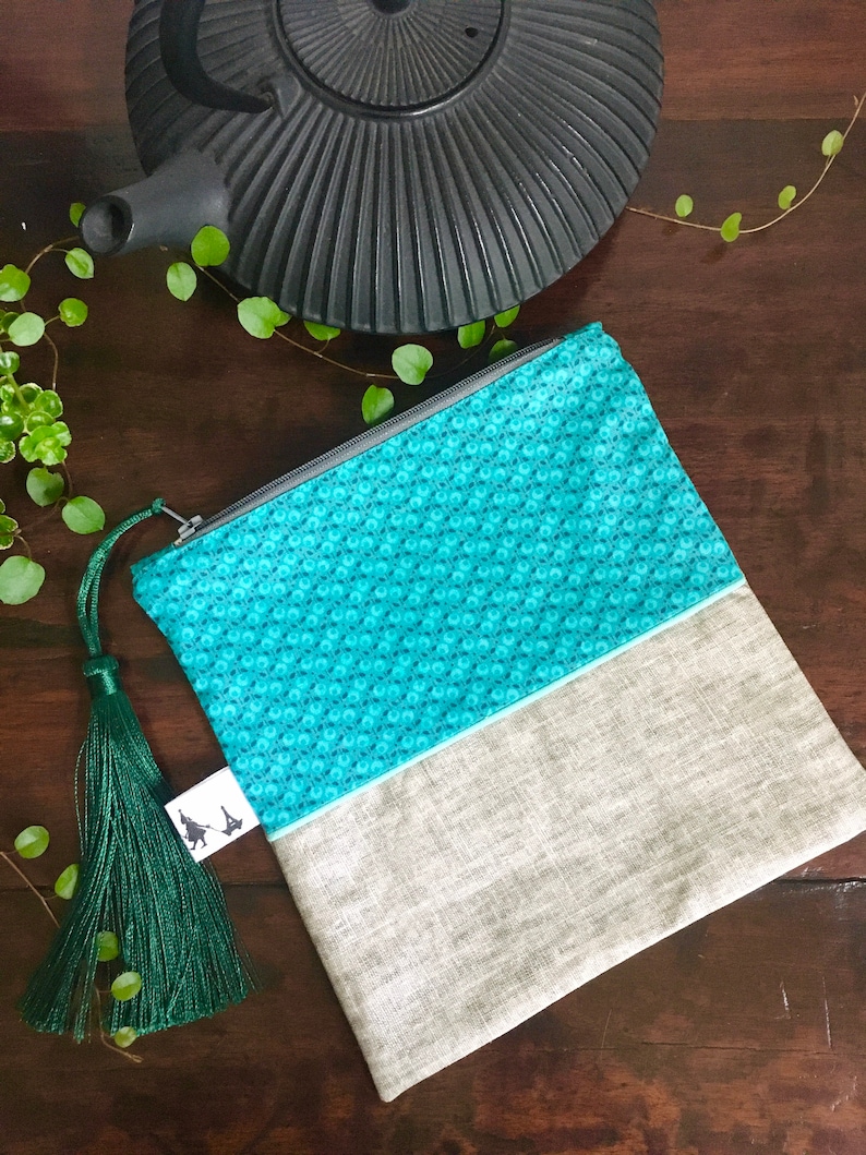 Coated linen kit and lined and zipped cotton Necessary Make-up kit Little Bazaar Bag kit Toilet kit