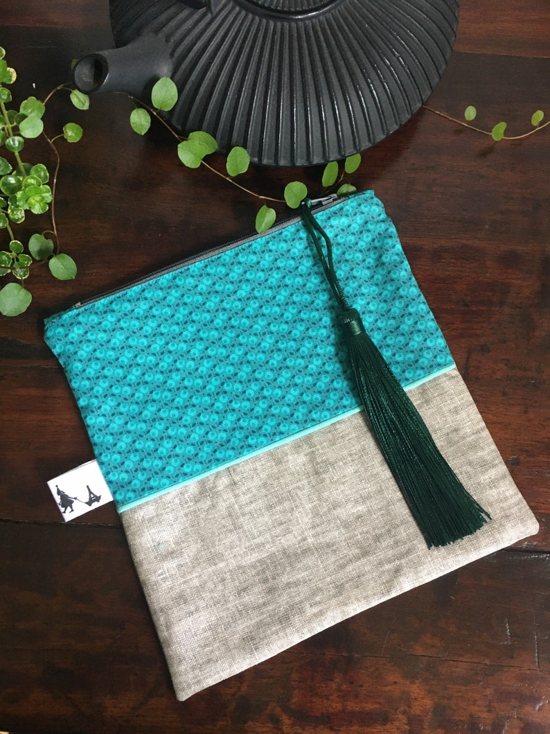 Coated linen kit and lined and zipped cotton Necessary Make-up kit Little Bazaar Bag kit Toilet kit