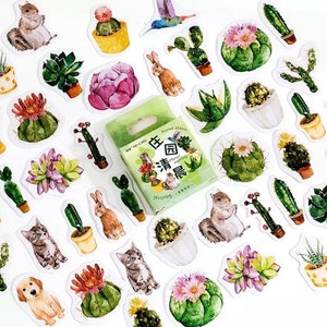 Stickers Cactus and animals