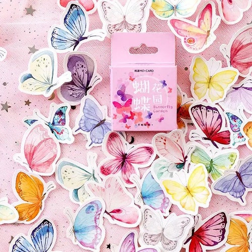 48 Butterfly #1 Envelope Seals / Labels / Stickers – 1.2 Inch Round, People/Family/Jobs Theme