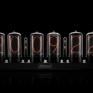 ZIN-70 Authentic Nixie Tubes Clock in Classic Black Aluminum Case Modern Design Retro Table Office Clock Christmas Holiday Gift image 3