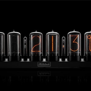 ZIN-70 Authentic Nixie Tubes Clock in Classic Black Aluminum Case Modern Design Retro Table Office Clock Christmas Holiday Gift image 2