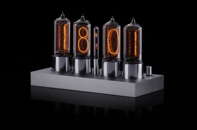 ZIN18 IN18 Nixie Tube Clock Silver Anodized Classic Aluminium Etsy