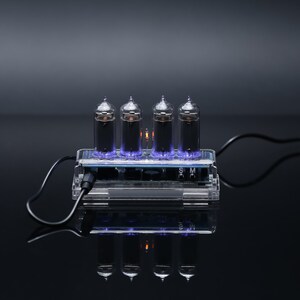IN-14 Nixie tube Clock assembled with ENCLOSURE and adapter 4-tubes by MILLCLOCK image 4