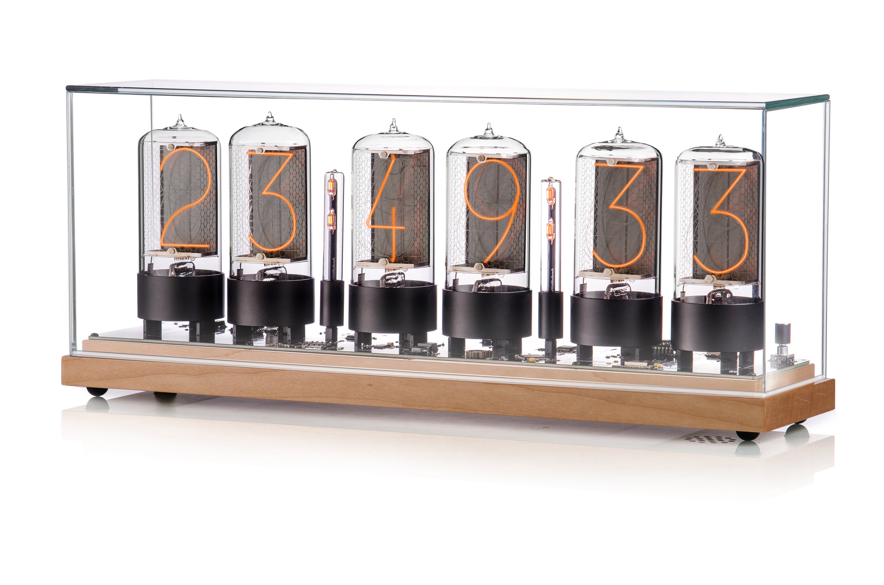 Easy Replaceable ZIN70 Nixie Tube Clock Assembled on Maple Etsy UK