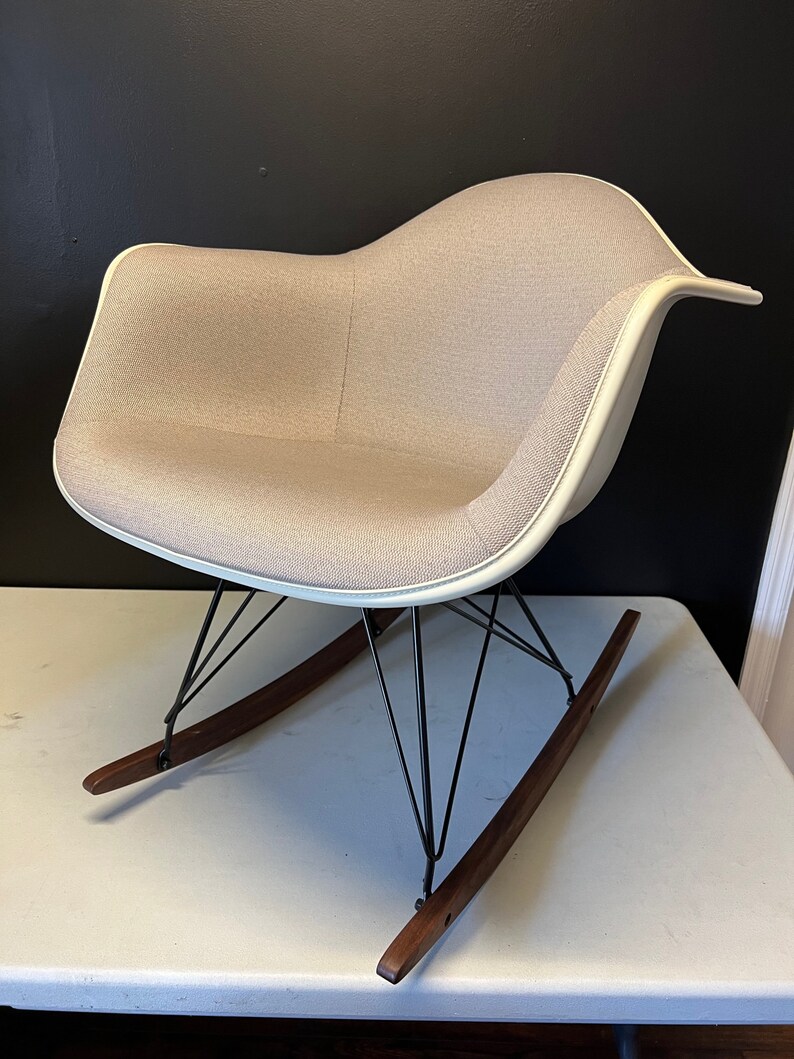 Original HERMAN MILLER Eames Tan Parchment Fiberglass ROCKER Shell