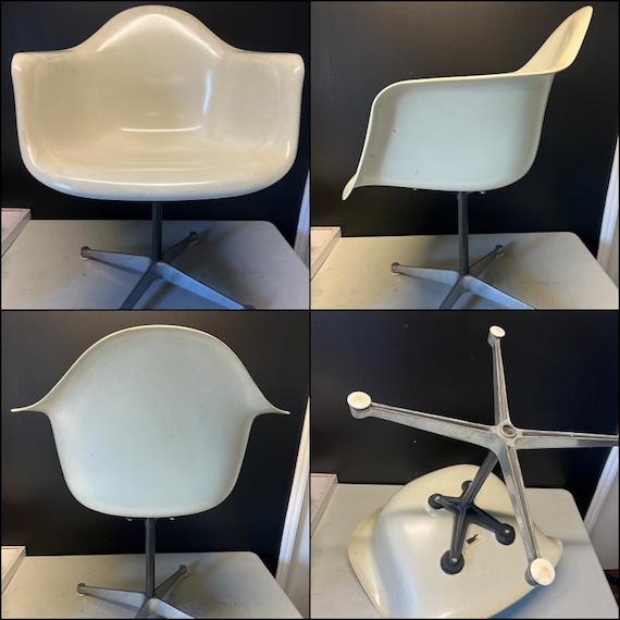 Original HERMAN MILLER Eames WHITE Fiberglass Shell Chair - Etsy