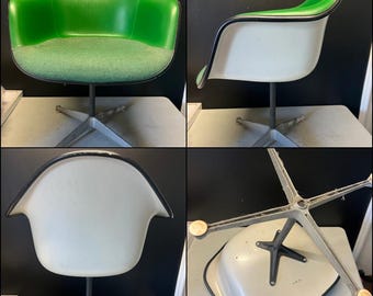 Silla con carcasa de fibra de vidrio GREEN Eames original de HERMAN MILLER