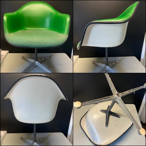 Original HERMAN MILLER Eames GREEN Fiberglass Shell Chair - Etsy