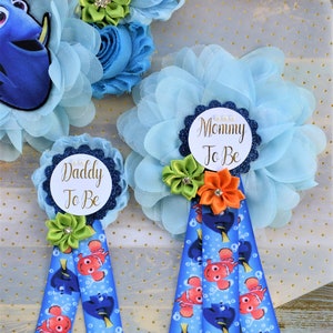 Finding Nemo Baby Shower Under The Sea Flower Sash Finding Etsy